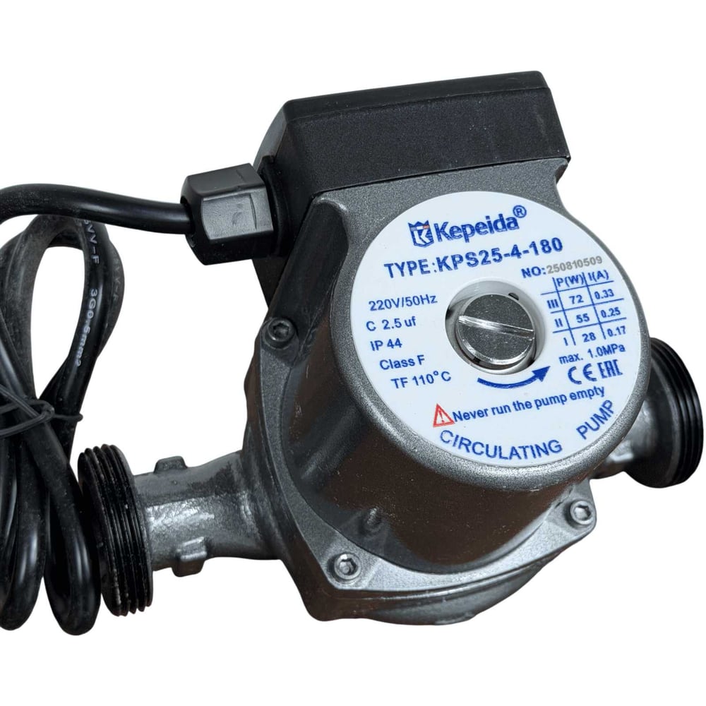 Насос циркуляционный TORNERI KPS25-4-180 1м Kepeida Т030363