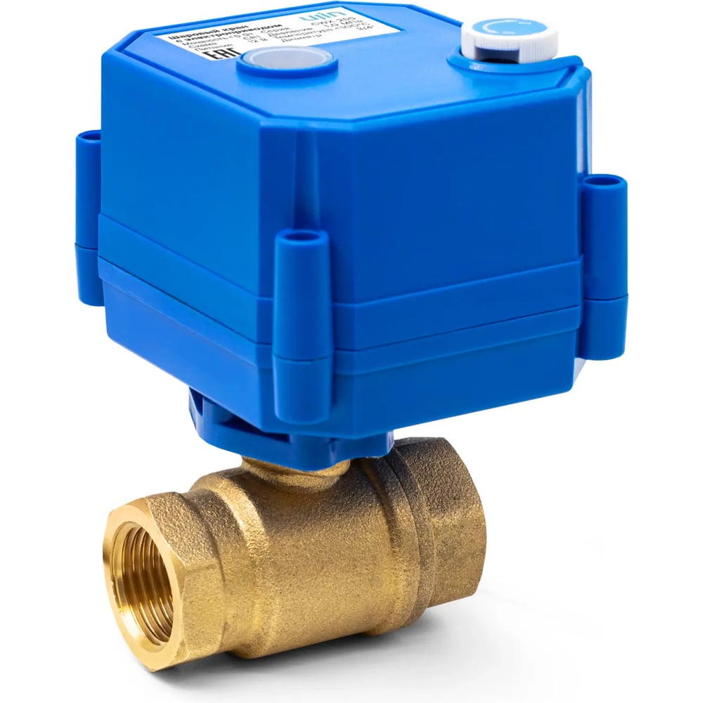 Шаровой кран с электроприводом усиленный Ujin Aqua-Drive, 3/4", 12В, UAD-12V-CR1-3/4-S