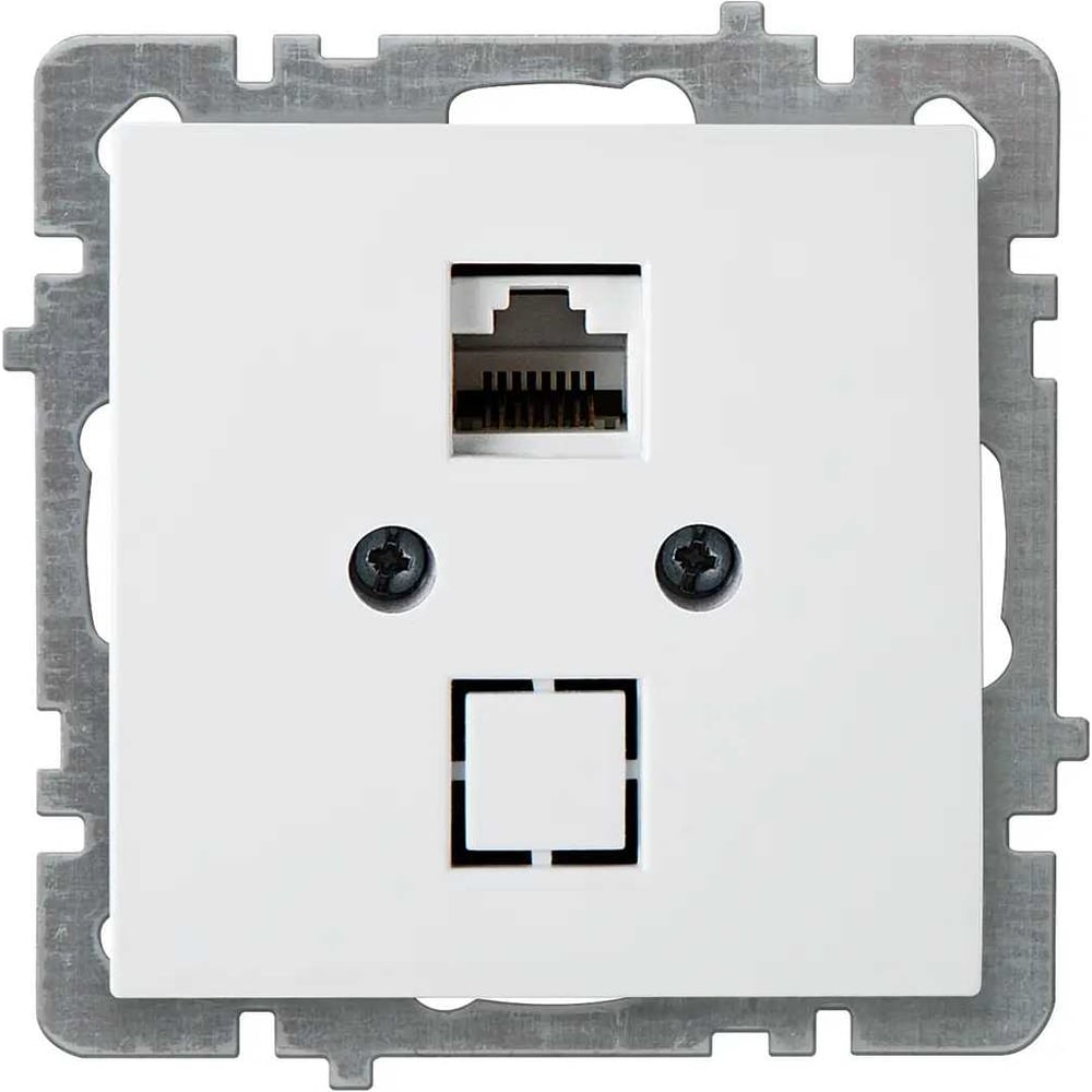Розетка компьютерная Nilson TOURAN-ALEGRA-THOR 1-местная, скрытая установка, RJ45, CAT5, белый 24111044