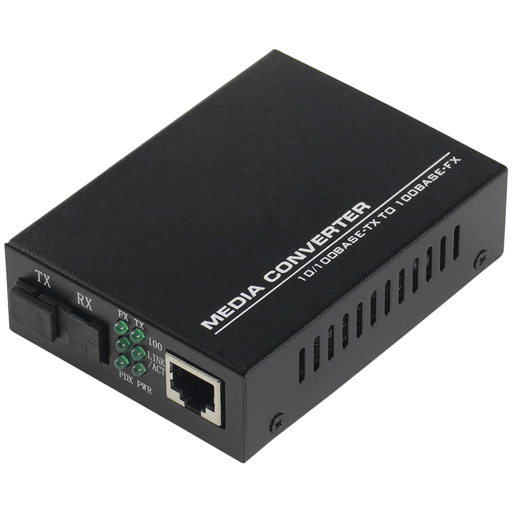 Медиаконвертер NTSS WDM с RJ45 портом 10/100Base-T и 10/100Base-FX с разъемом SC, рабочая длина волны (передача/прием) 1550/1310 нм, SM, дальность до 20 км, DC 5В 2Aшт NTSS-120B