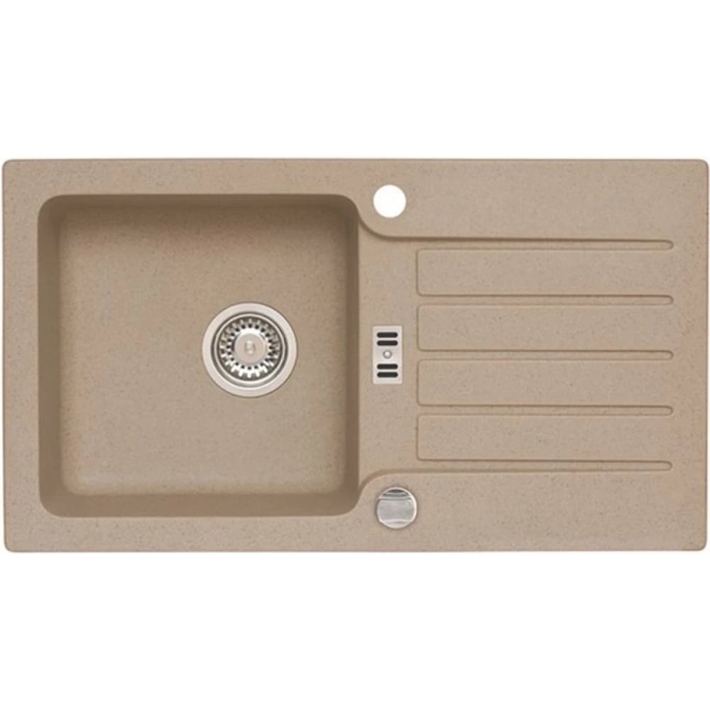 Мойка для кухни Alveus Niagara 30 Granital 780x435x160 мм, 1 чаша, Beige G55, с сифоном 1105297 1076857