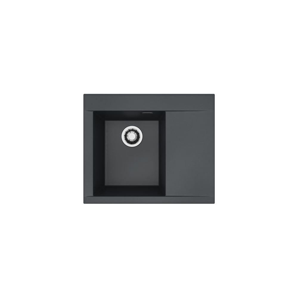 Мойка для кухни Alveus Pure-G 50L Algranit 620x520x198 мм, Deep Black A90, с сифоном 1148858 1149290