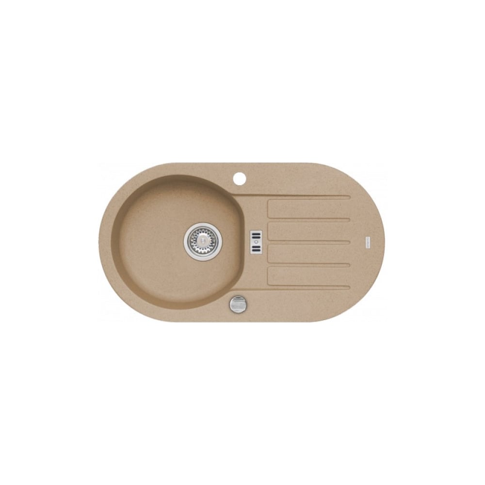 Мойка для кухни Alveus Niagara 40 Granital 780x435x160 мм, 1 чаша, Beige G55, с сифоном 1105297 1076859