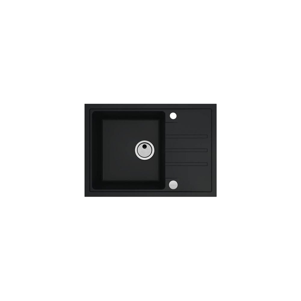Мойка для кухни Alveus Intermezzo 40 Granital 680x480x200 мм, Deep Black G90, с сифоном 1117292 1149126