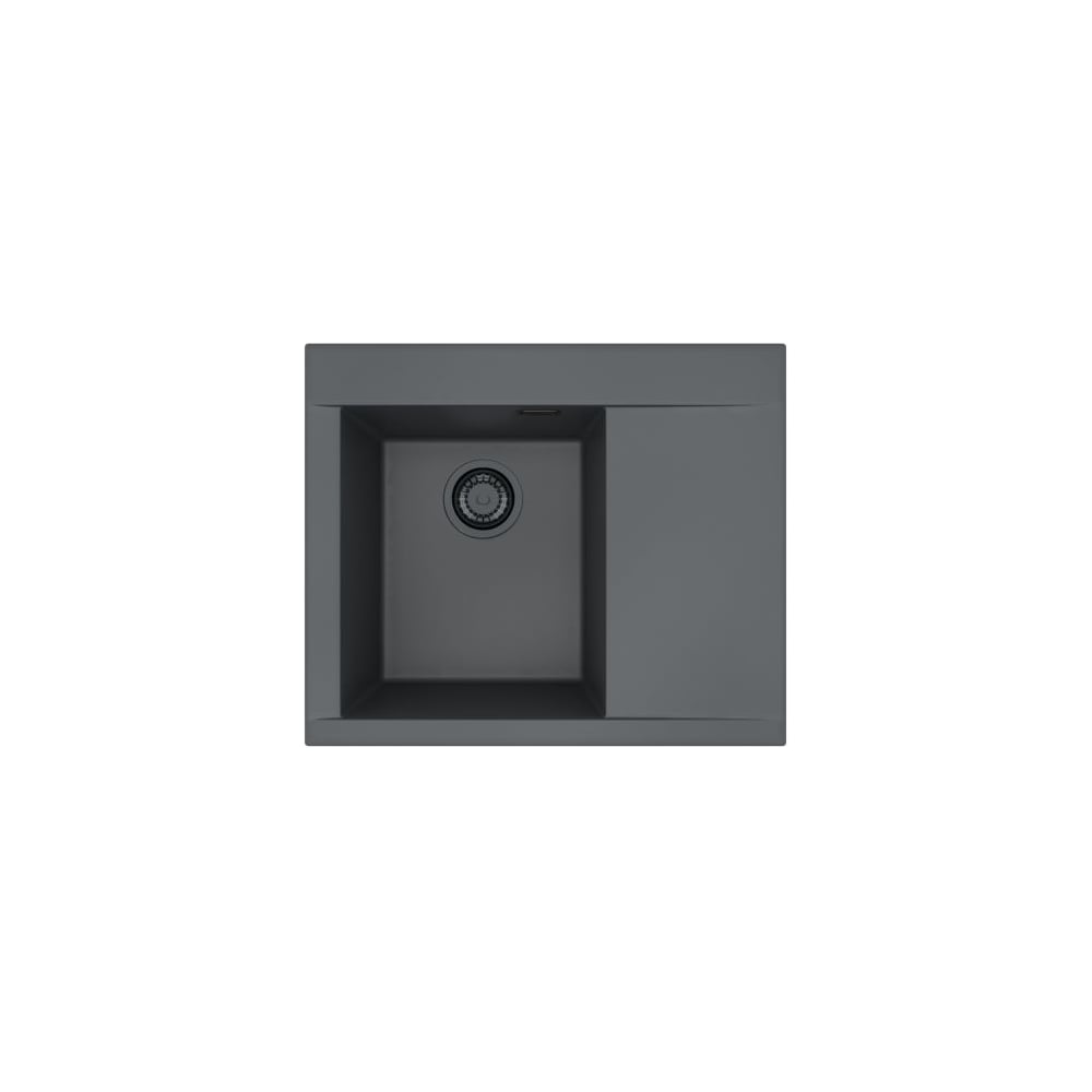 Мойка для кухни Alveus Pure-G 50L Algranit Black Edition 620x520x198 мм, Deep Black A90, с сифоном 1148151 1149291