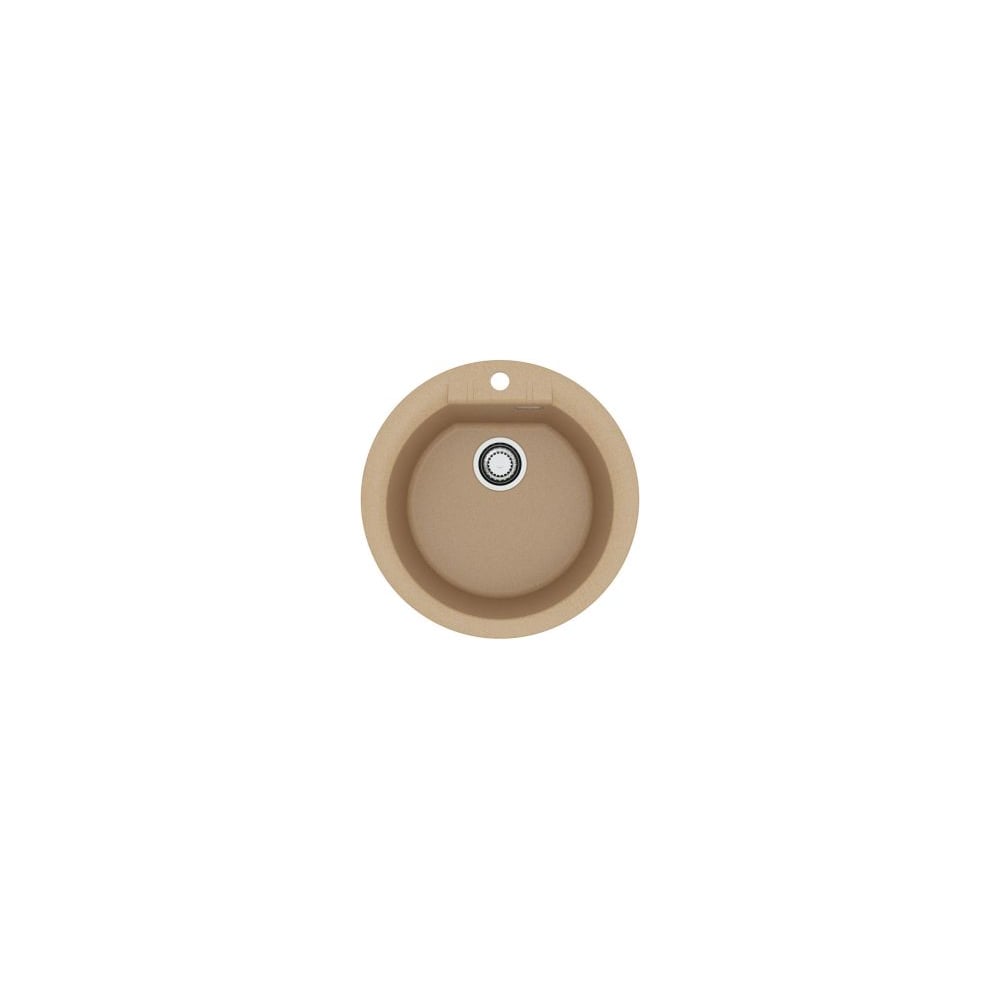 Мойка для кухни Alveus Cadit 100 Granital диаметр 520 мм, Beige G55, с сифоном 1145083 1143995