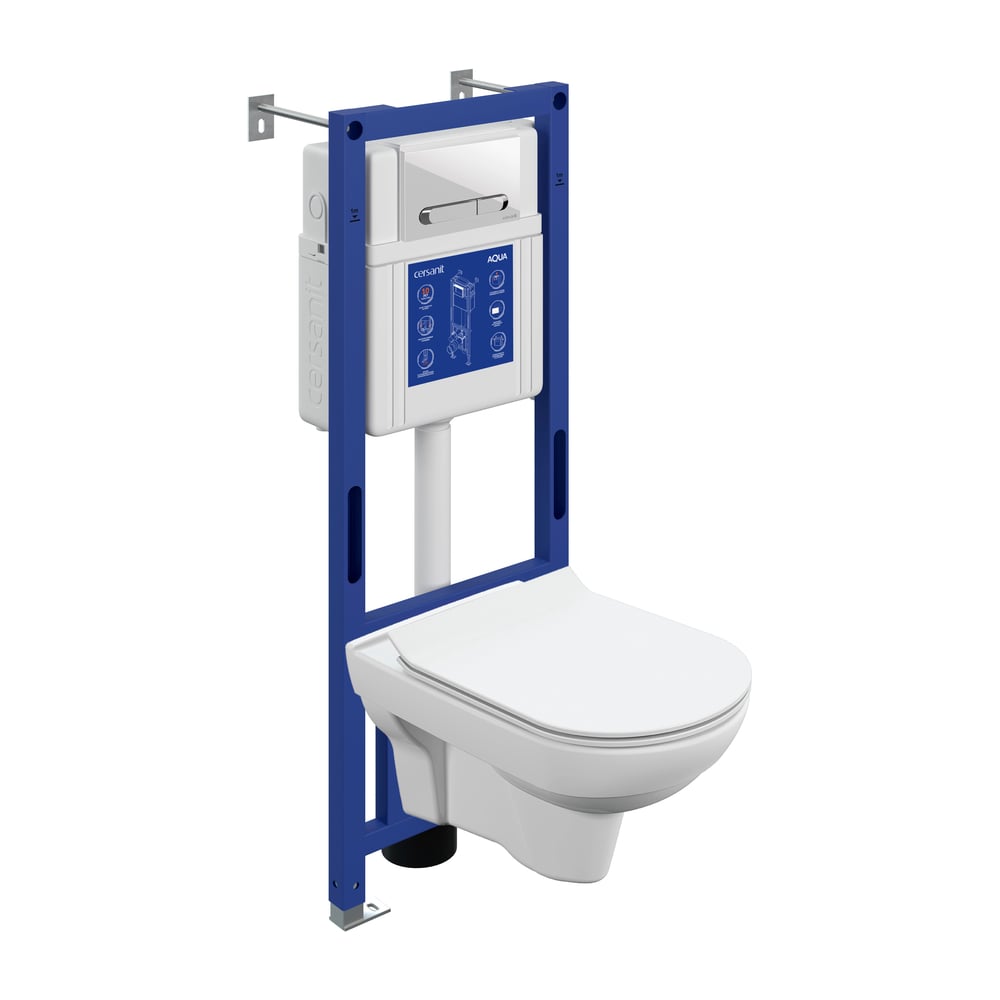 Изображение товара Комплект инсталляции Cersanit City CO DPL EO Slim Aqua 40 Smart M, кнопка Estetica, белая с хромированной рамкой 69313 Изображение товара Комплект инсталляции Cersanit City CO DPL EO Slim Aqua 40 Smart M, кнопка Estetica, белая с хромированной рамкой 69313
