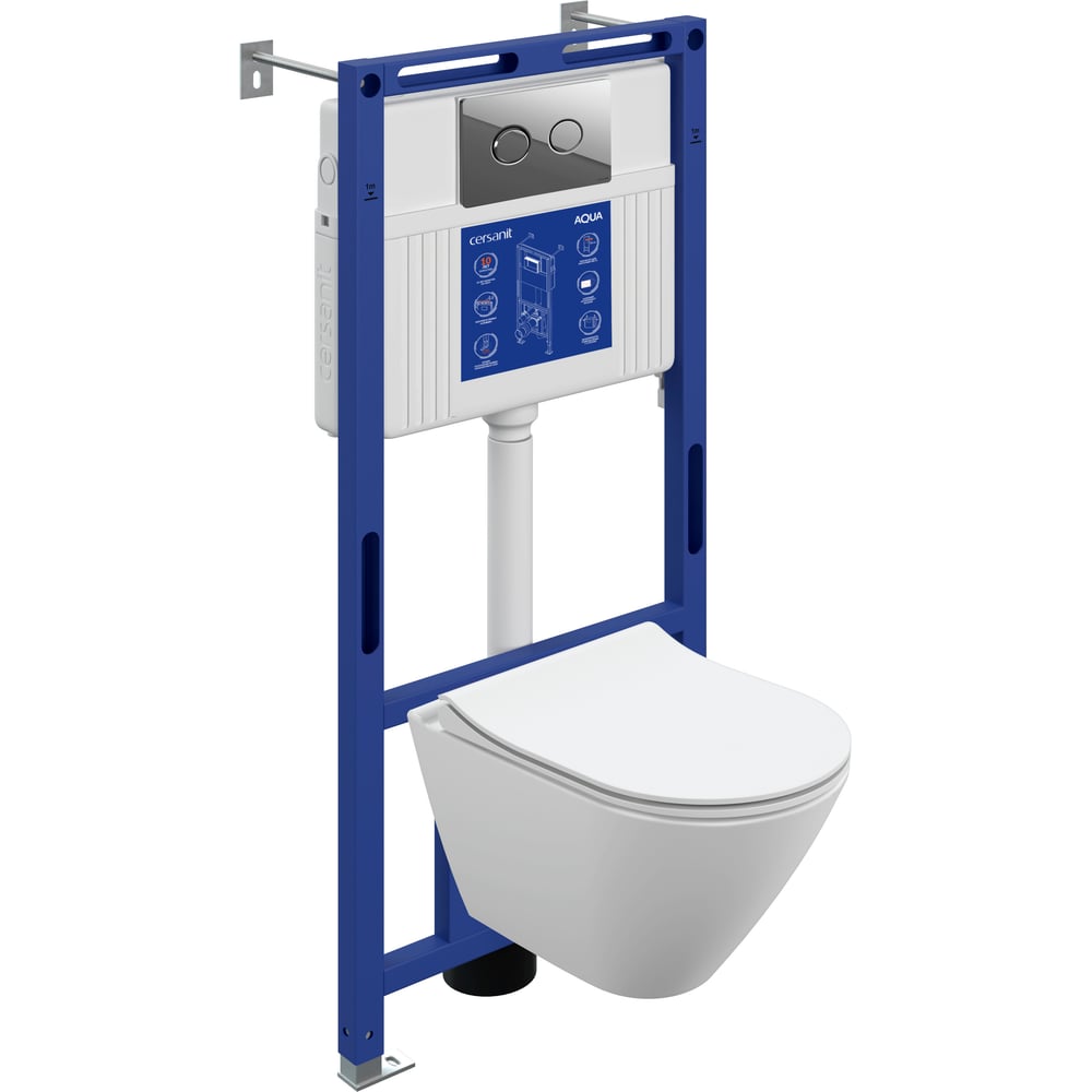 Изображение товара Комплект инсталляции Cersanit City Smart DPL EO Slim Aqua 50 Prime P, кнопка Accento Circle, глянцевый хром, пластик LP 69325 Изображение товара Комплект инсталляции Cersanit City Smart DPL EO Slim Aqua 50 Prime P, кнопка Accento Circle, глянцевый хром, пластик LP 69325