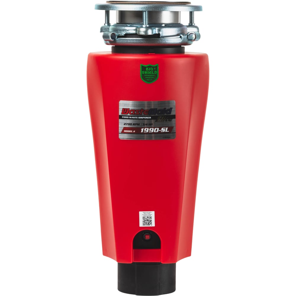 Измельчитель пищевых отходов Bone Crusher Waste Maid Elite 1990-SL Slim Line 3/4 HP, воздушный выключатель, 220 В, крепление 3-bolt 00-00002921
