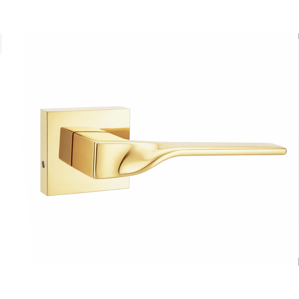 Ручка дверная HAUSKRAFTER на квадратной розетке OTS-002, золото OTS-002-Rose-Gold