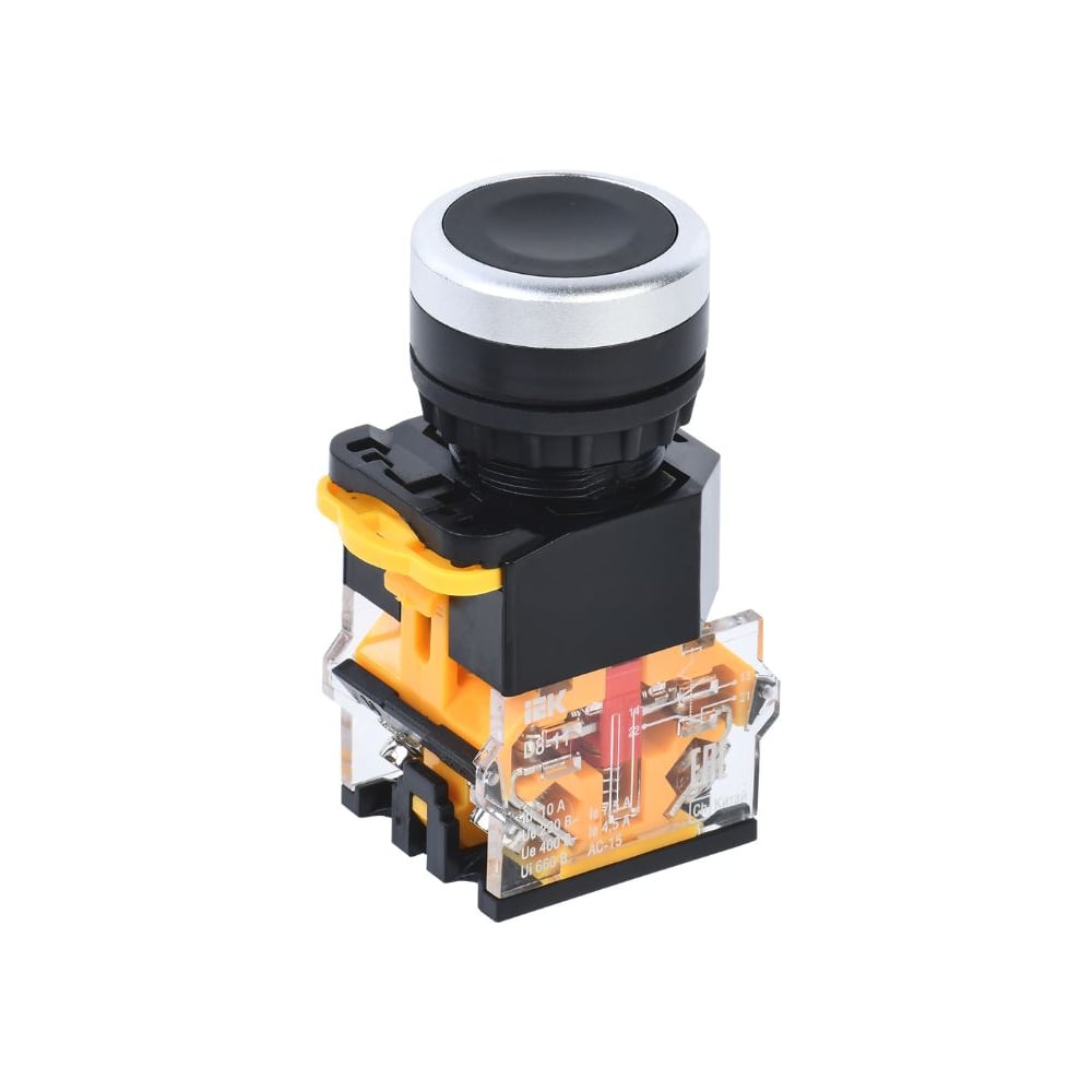 Кнопка IEK D8-11 d=22мм 1NO+1NC черная BBT30-11-3-22-K02