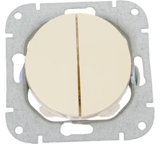 Изображение товара Механизм выключателя Bylectrica 2-клавишный, скрытая установка, серия ПРОВАНС, С510-3302 бежевый