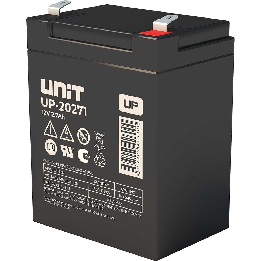 Аккумуляторная батарея UNIT UP-20271 (12В-2.7Ач) UP20271