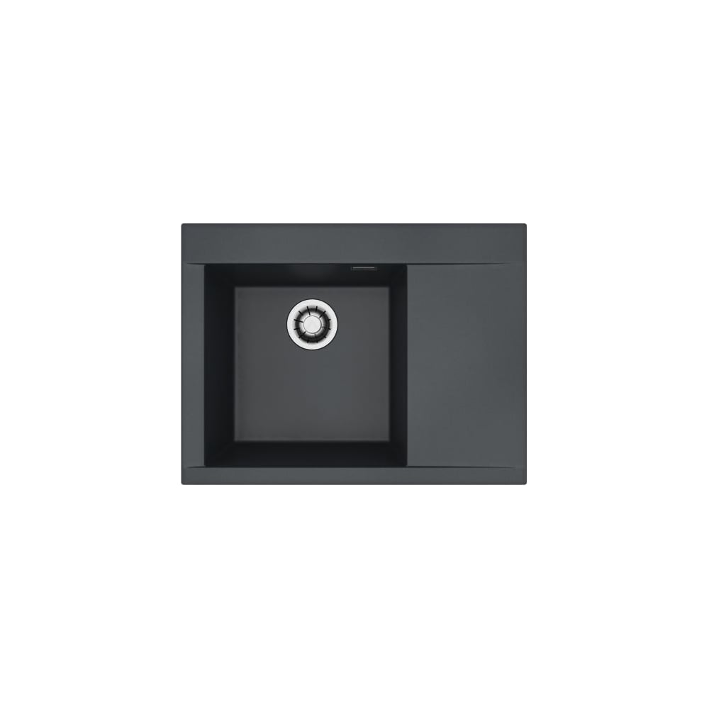 Мойка для кухни Alveus ALVEUS PURE-G 60R ALGRANIT DEEP BLACK-A90 680X520X198 с сифоном 1148858 1149496