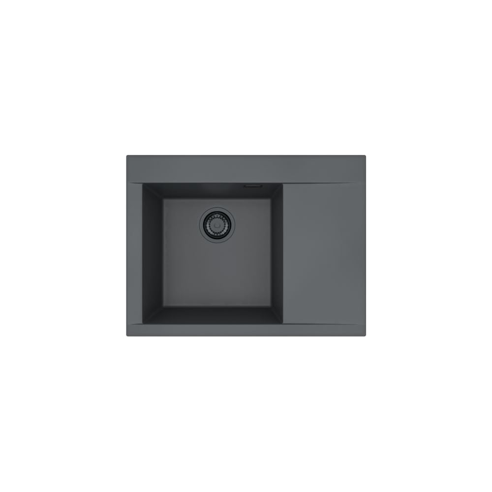 Мойка для кухни ALVEUS PURE-G 60R ALGRANIT DEEP BLACK-A90 BE 680х520х198 с сифоном 1148151 1149497