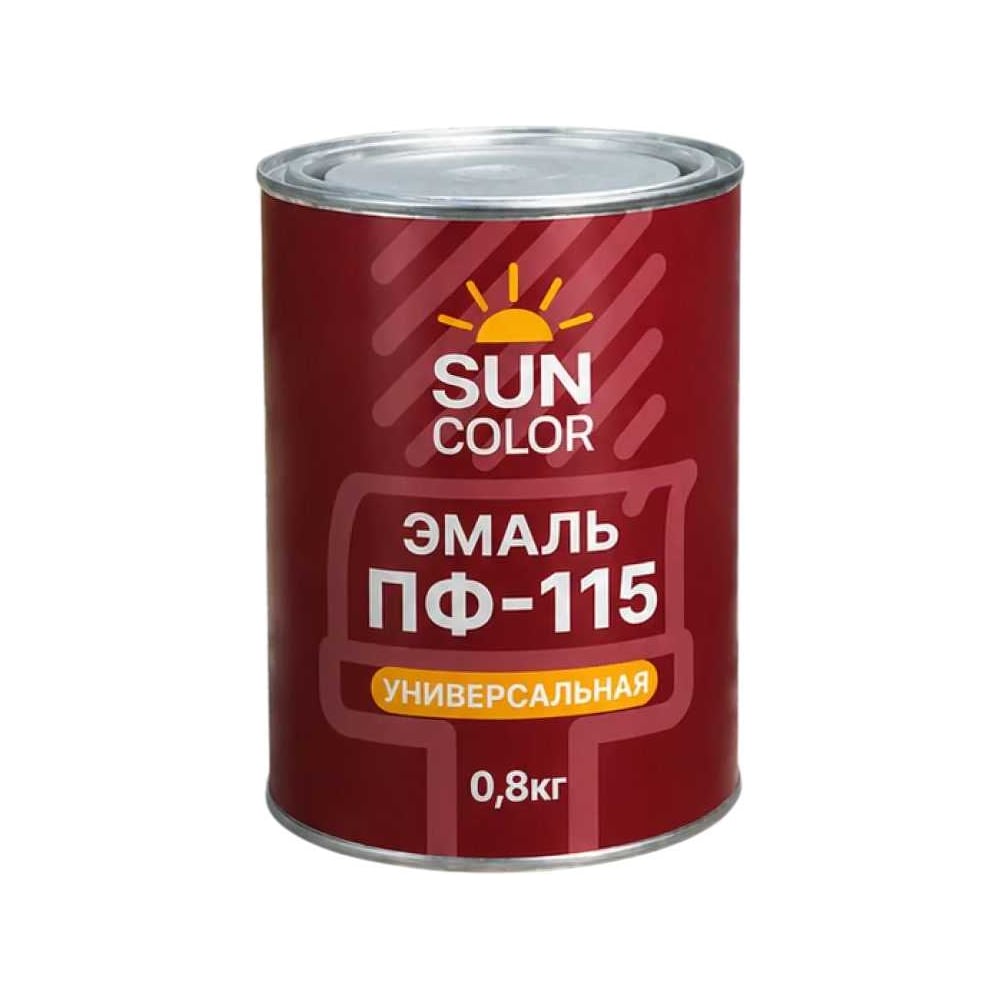 Изображение товара Эмаль универсальная глянцевая Sun Color  ПФ 115 глянцевая цвет: светло-серый 0,8 кг 18504 19036