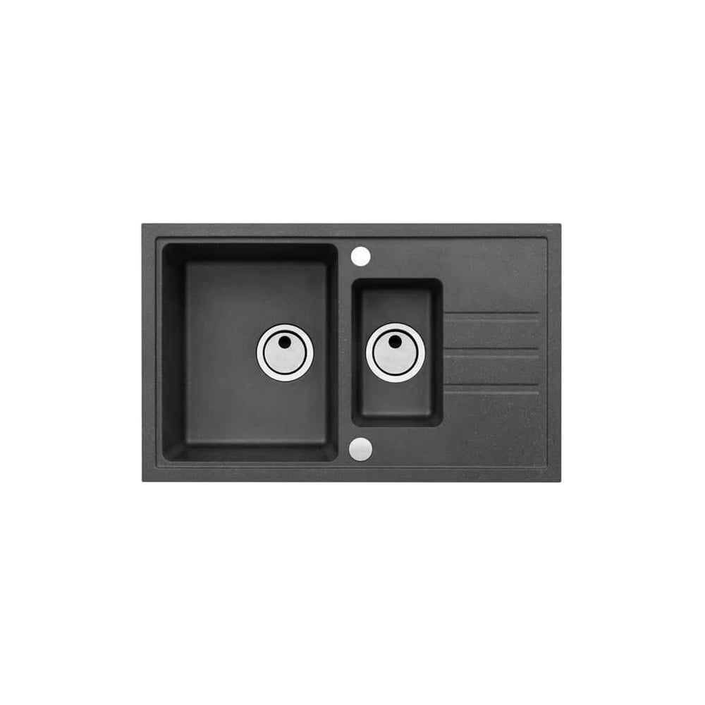 Мойка для кухни Alveus INTERMEZZO 70 GRANITAL CARBON-G91 780х480х200;1+1/2 в ком.с сифоном 1117293, 1117055