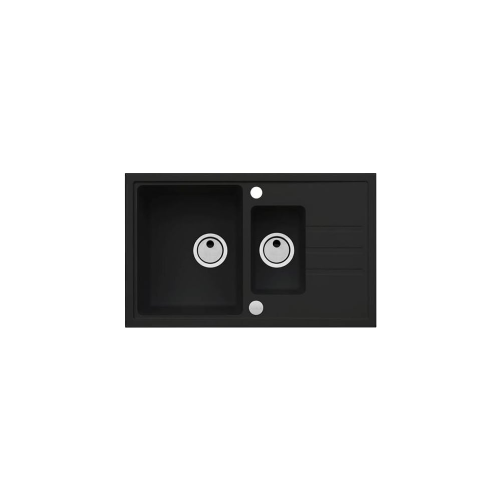 Мойка для кухни Alveus INTERMEZZO 70 GRANITAL DEEP BLACK-G90 780х480х200;1+1/2 в ком.с сифоном 1117293 1149081