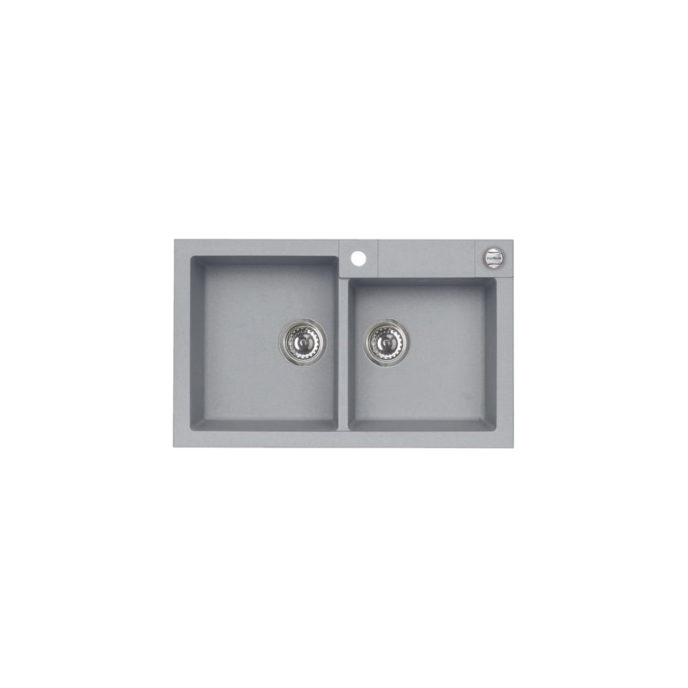 Мойка для кухни Alveus ROCK 90 GRANITAL CONCRETE-G81 780x480x180;2x в комп.с сифоном 1105299, 1122744
