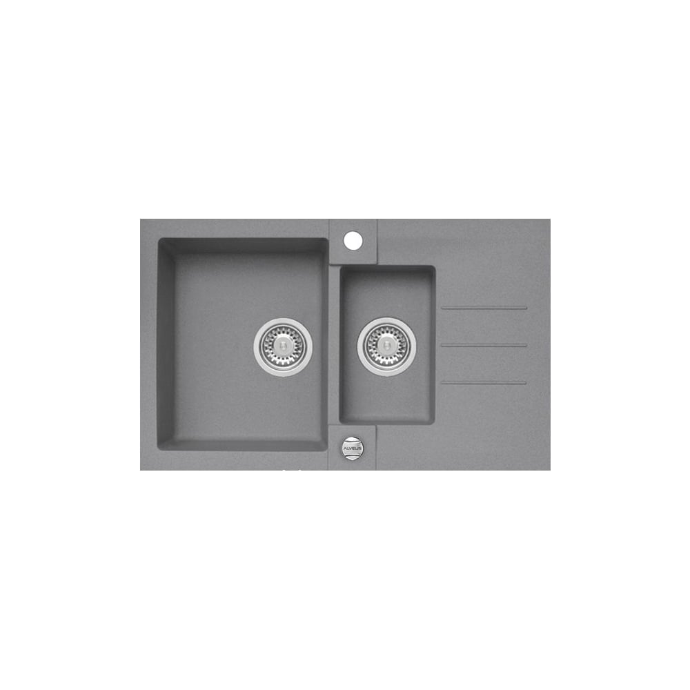 Мойка для кухни Alveus ROCK 70 GRANITAL CONCRETE-G81 780x480x180;1+1/2 в комп.с сифоном 1105299, 1122742