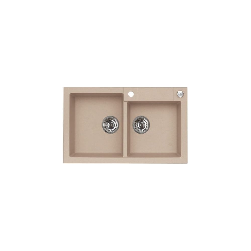 Мойка для кухни Alveus ROCK 90 GRANITAL BEIGE-G55 780x480x180;2x с сифоном 1105299, 1090962