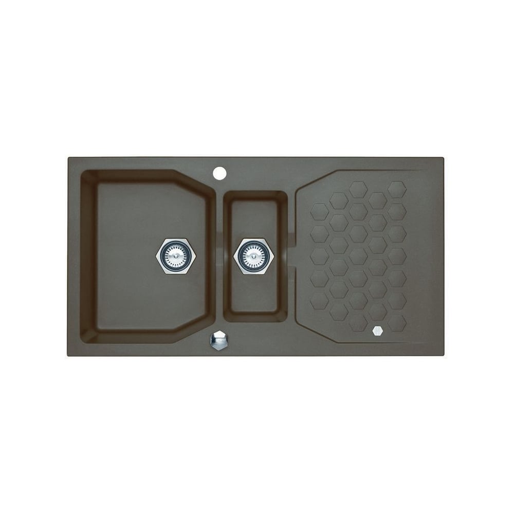 Мойка для кухни Alveus SENSUAL 70 GRANITAL+ CHOCOLATE-G03M 980X5201+1/2 с сифоном 1104729, 1108024