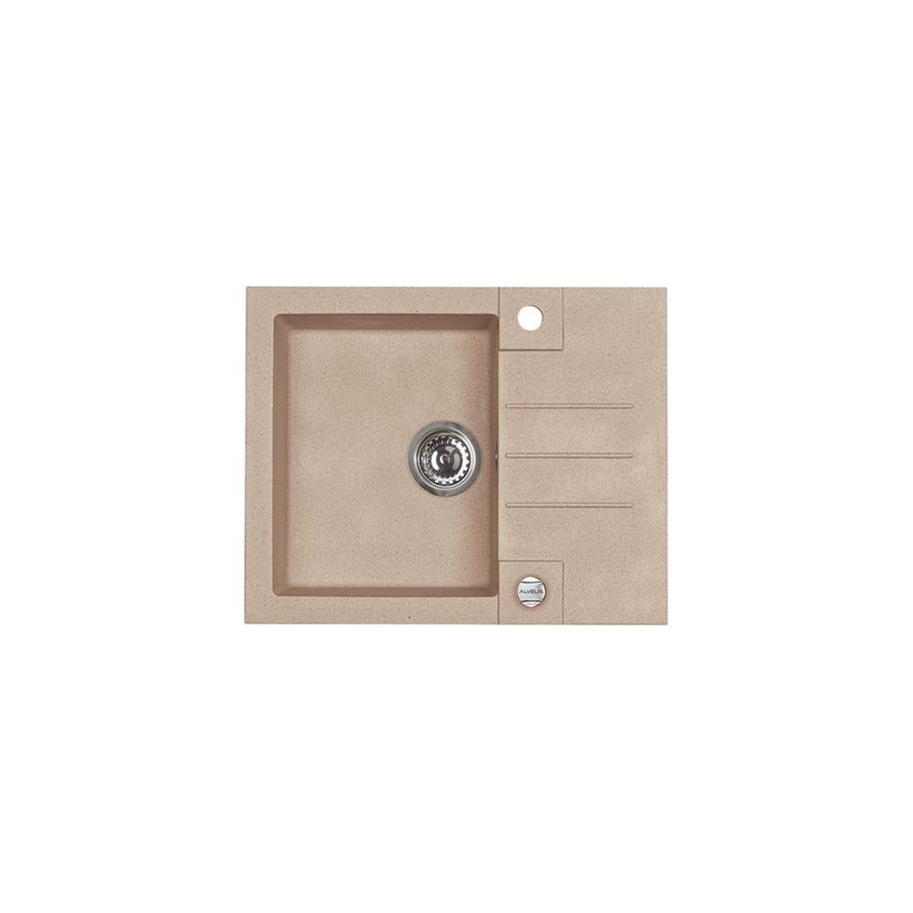 Мойка для кухни Alveus ROCK 30 GRANITAL BEIGE-G55 595x475x160;1x с сифоном 1105296, 1090950