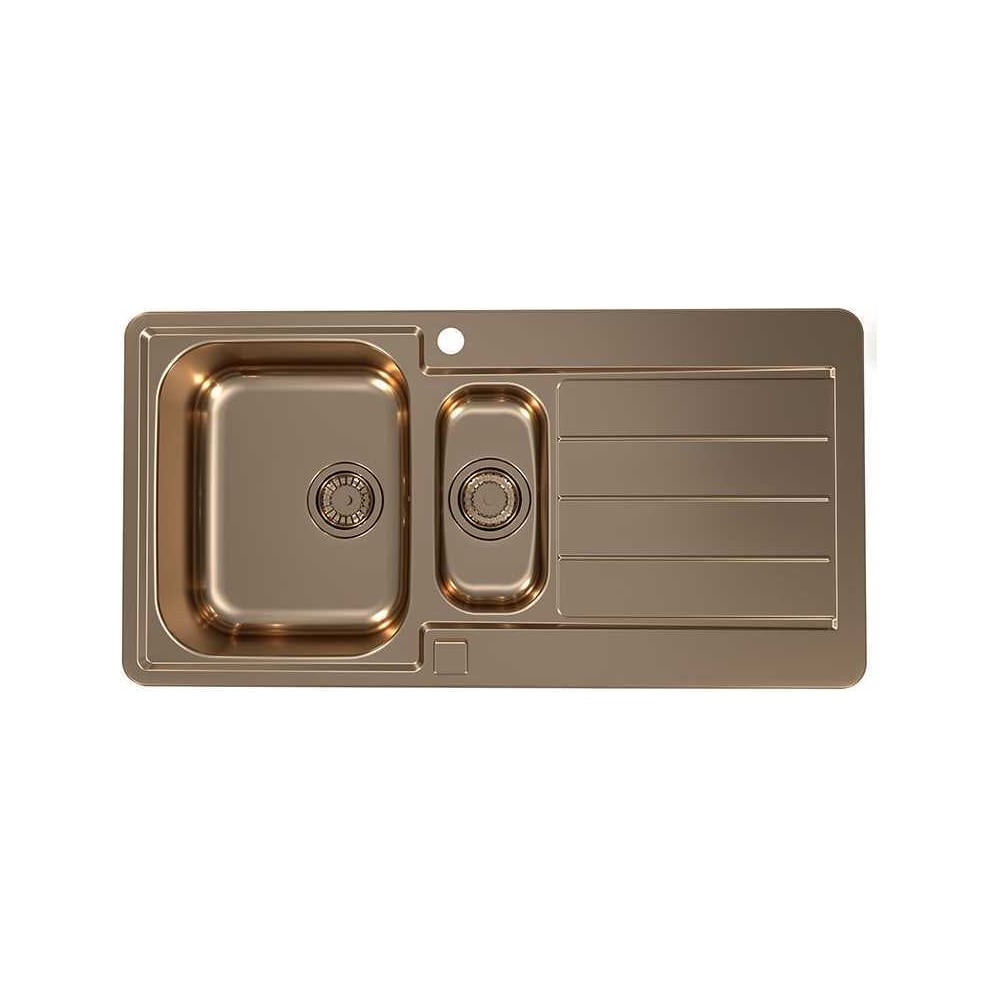 Мойка для кухни Alveus LINE MONARCH 10 BRONZE 980х500 в компл. с выпуском без сифона, 1103785