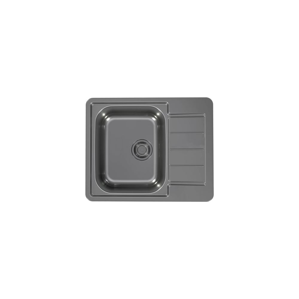 Мойка для кухни Alveus LINE MONARCH 110-ANTHRACITE 610x500 в комплекте с выпуском и сифоном 1145002