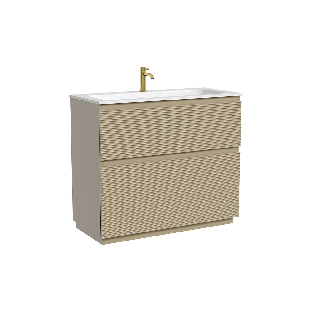 Тумба напольная Sancos Folk Floor 995x445x850 мм, 2 ящика с доводчиками, капучино FL100FCP