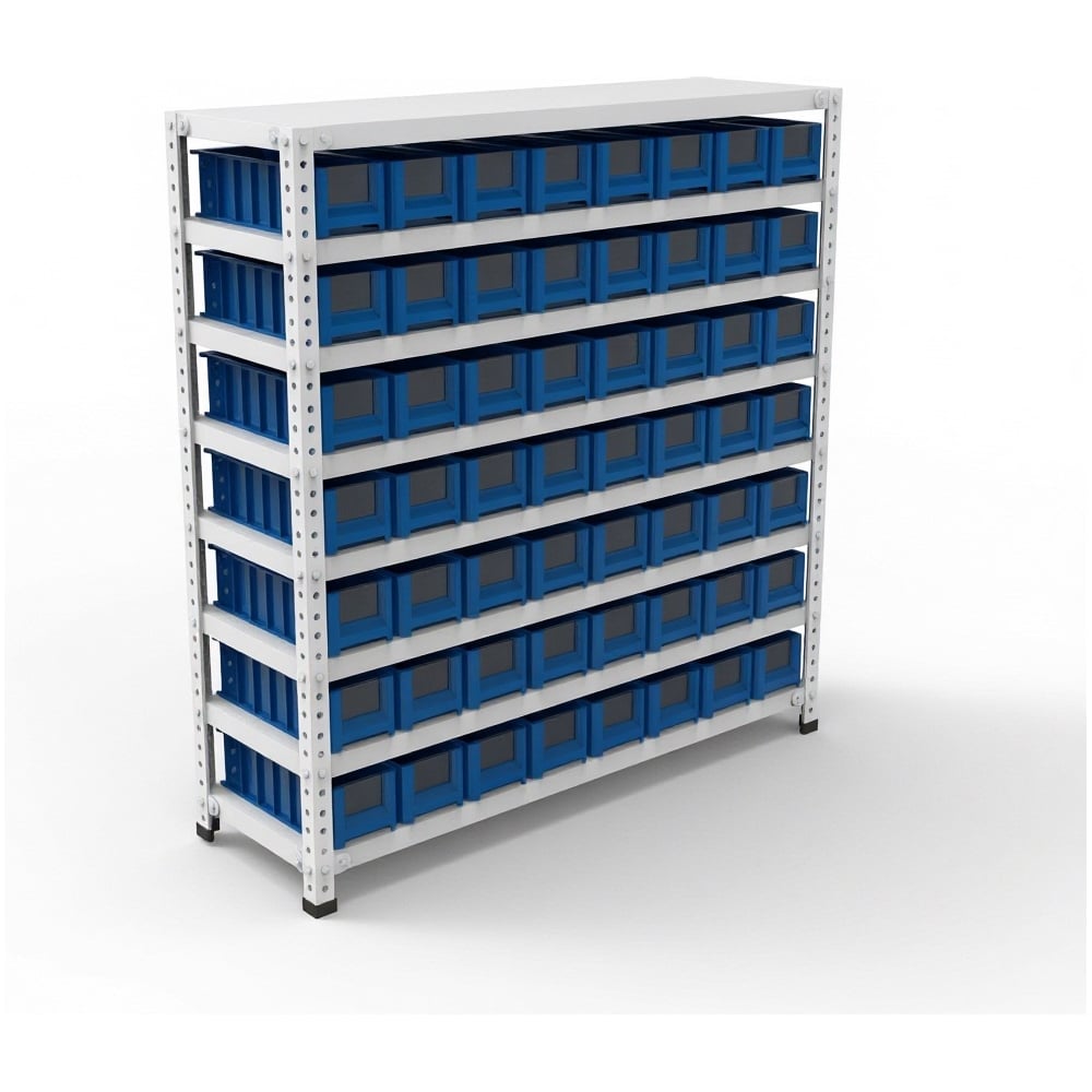 Стеллаж HONEYCOMB Optimus-box 1000x1000x300 с пластиковыми ящиками 3109 M-НС10SK3109