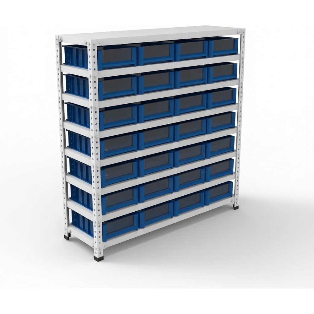 Стеллаж HONEYCOMB Optimus-box 1000x1000x300 с пластиковыми ящиками 3209 M-НС10SK3209