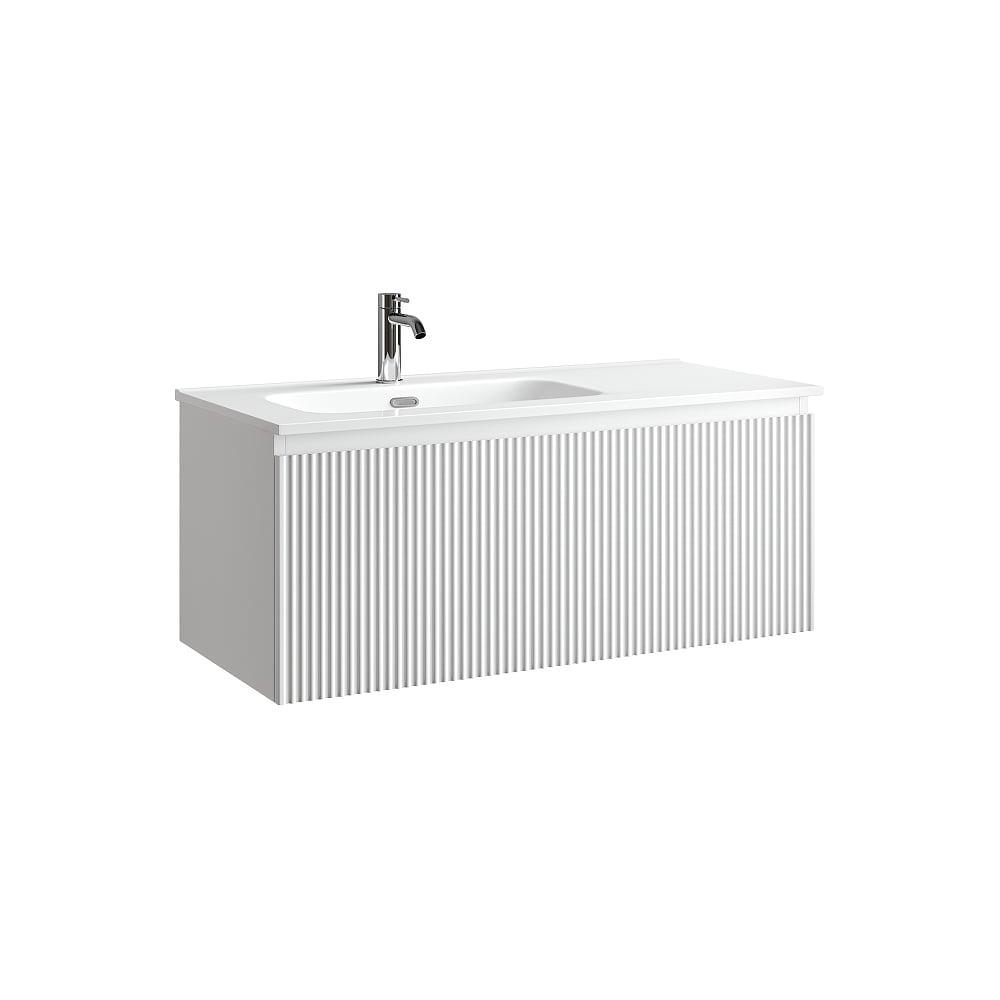 Тумба подвесная Sancos Snob R 1.0 995x445x406 мм, 1 ящик с доводчиками, Bianco SNR1.0100LW