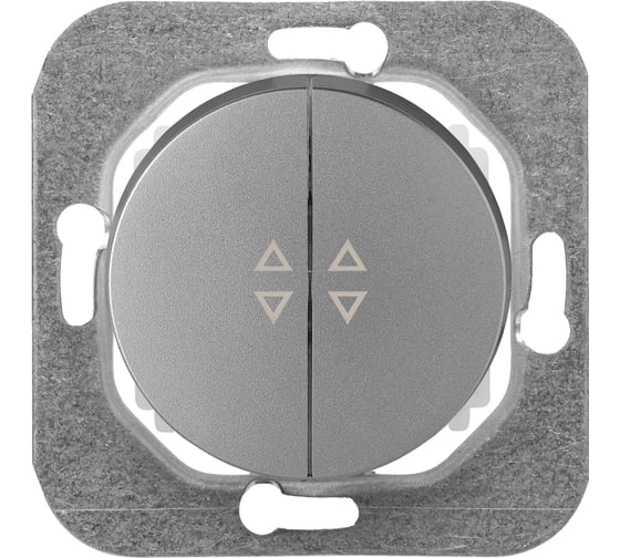 Изображение товара Механизм выключателя Bylectrica 2-клавишный, проходной, скрытая установка, серия ПРОВАНС, С(6+6) 10-3363 серебро