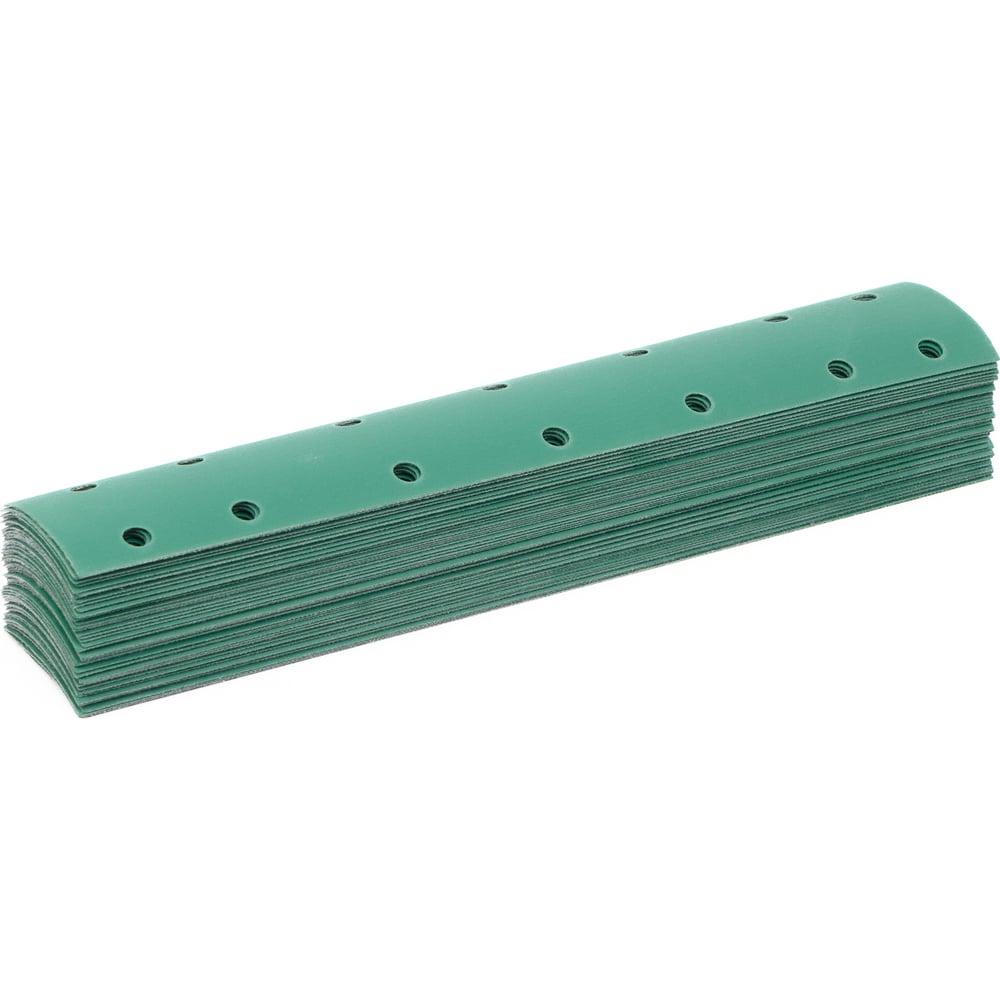 Полоса aбразивнaя TILFLEX GREEN FILM 14 отверстий P320, на липучке, 70х400 мм (10 шт) TL44-320/10