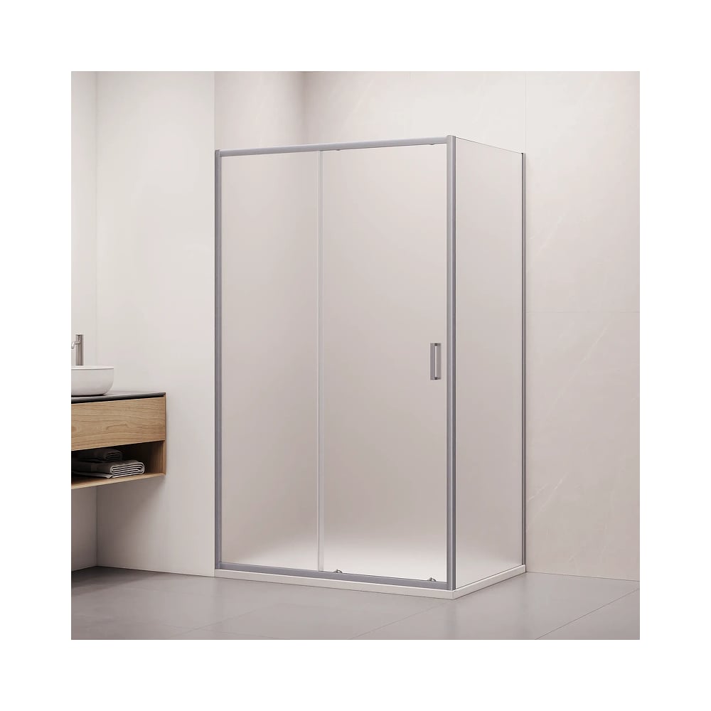 Изображение товара Уголок душевой RGW CL-145-S 900x1200x1850 мм, прямоугольный, сатин, матовое стекло 5 мм 380914592-211 Изображение товара Уголок душевой RGW CL-145-S 900x1200x1850 мм, прямоугольный, сатин, матовое стекло 5 мм 380914592-211