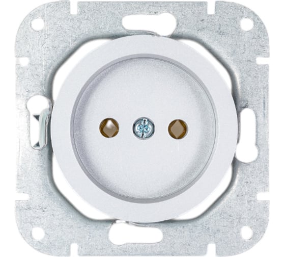 Изображение товара Механизм розетки Bylectrica 1-местная, скрытая установка, без заземляющего контакта, серия ПРОВАНС, РС16-1401 серебро