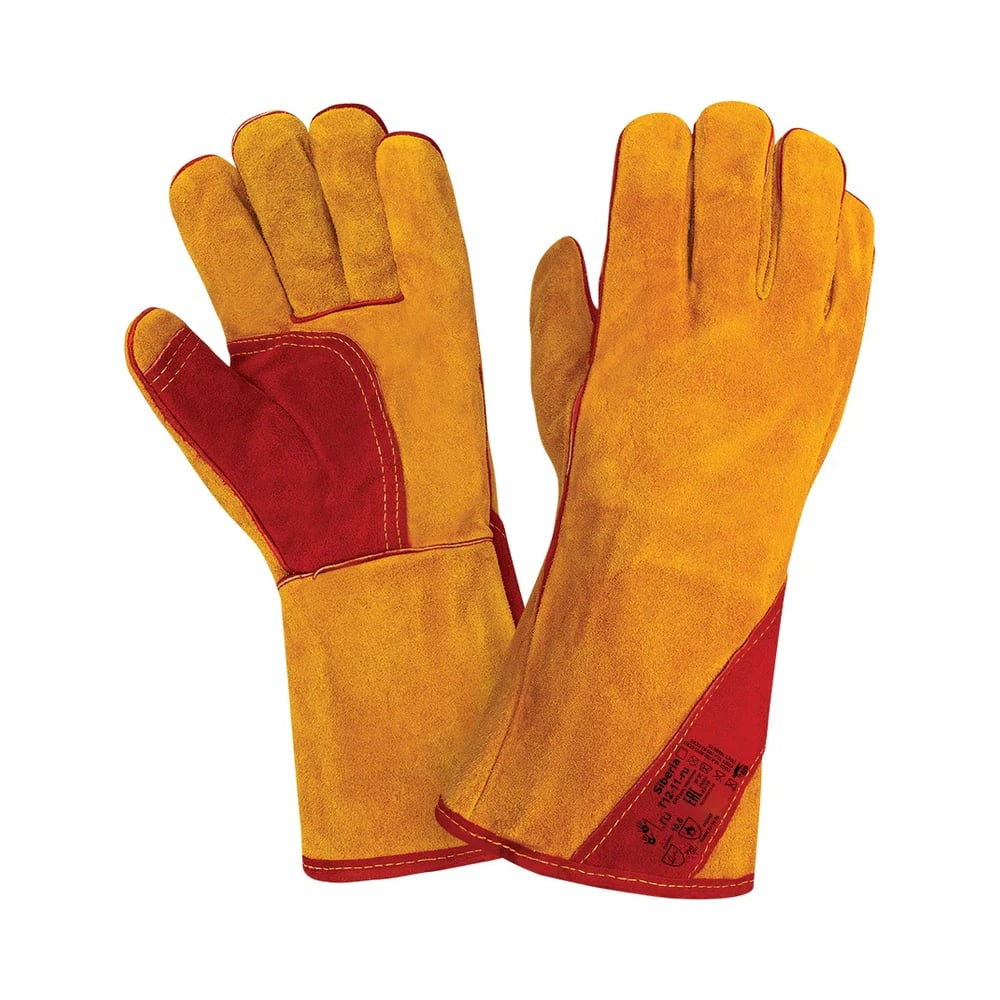 Перчатки 2Hands (краги) (Siberia) Т12-11-ru, р-р 11,5, спилок КРС/хлопок, лен, швы Kevlar Т12-11-ru - 11,5 Siberia