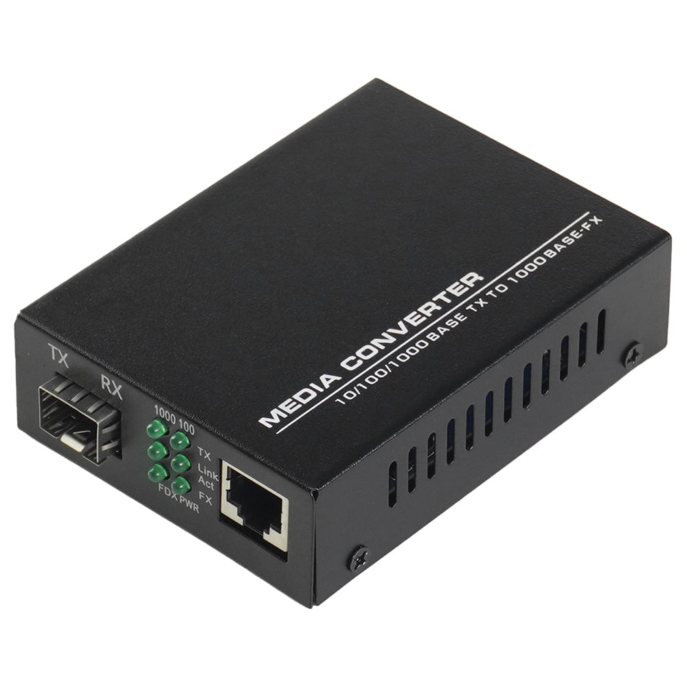 Медиаконвертер NTSS с RJ45 портом 10/100/1000Base-TX/1000Base-FX, без SFP модуля, расстояние передачи до 3,20,40,60,80,120,160,200 км, DC 5В 2Ашт NTSS-1000-SFP