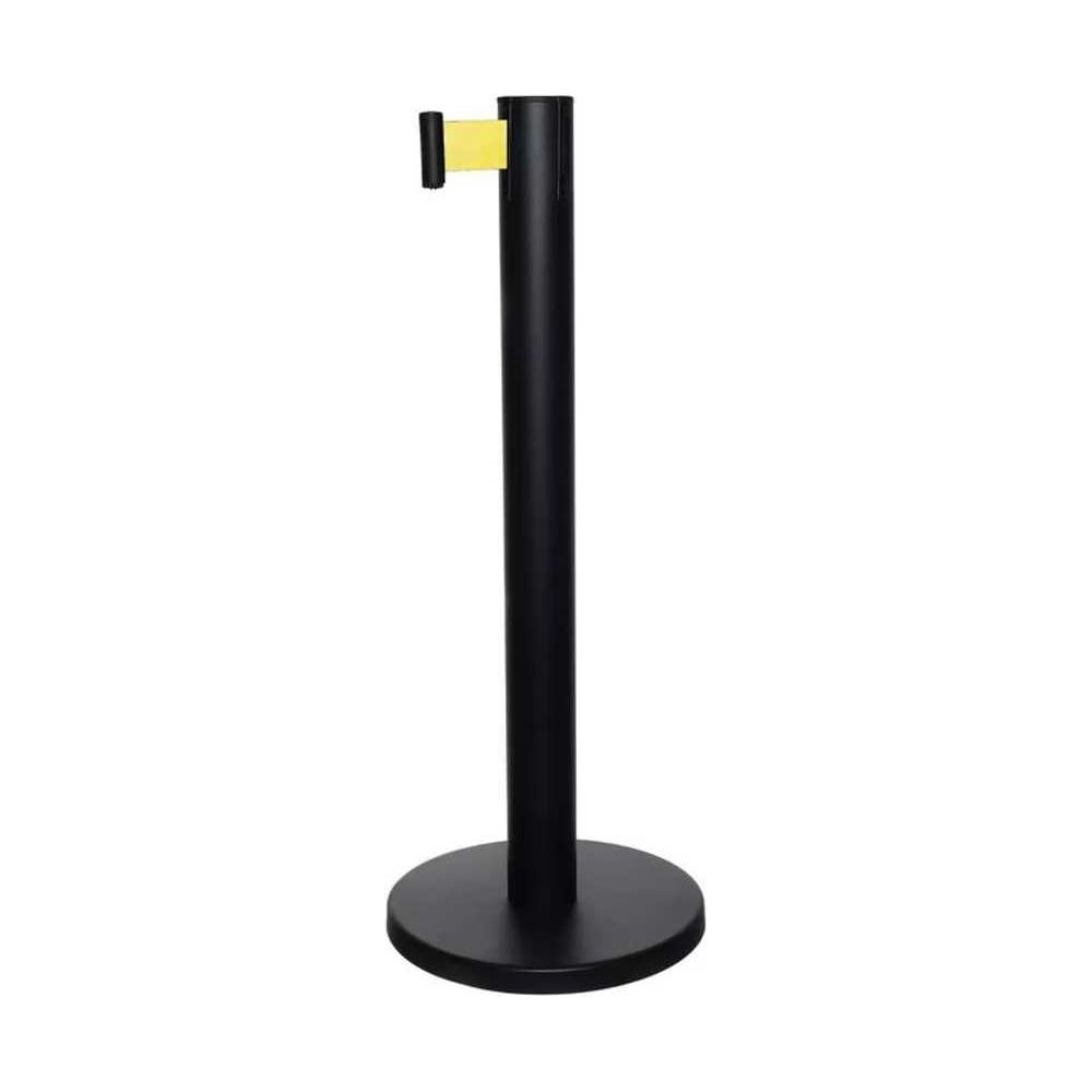 Cтойка с лентой 3 метра RUSBARRIER BSLN-326333 BLACK yellow