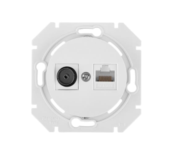 Изображение товара Механизм компьютерой розетки +ТВ Bylectrica скрытая установка, серия ПРОВАНС, ТК-6351 перламутр