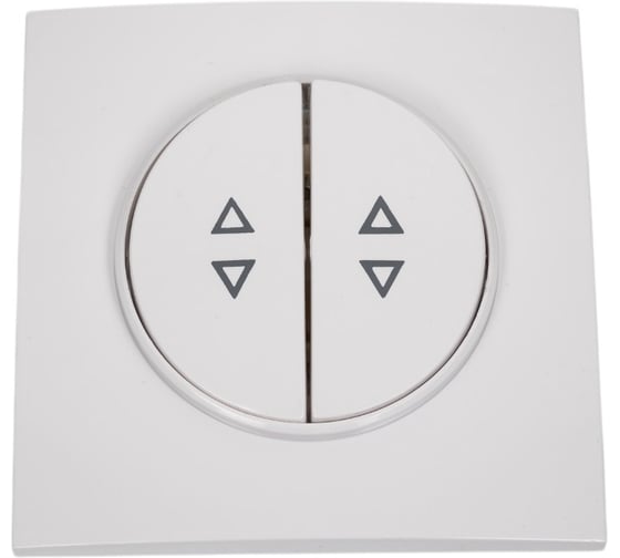 Изображение товара Выключатель Bylectrica 2-клавишный, проходной, скрытая установка, серия ПРОВАНС квадрат, белый С(6+6) 10-2363