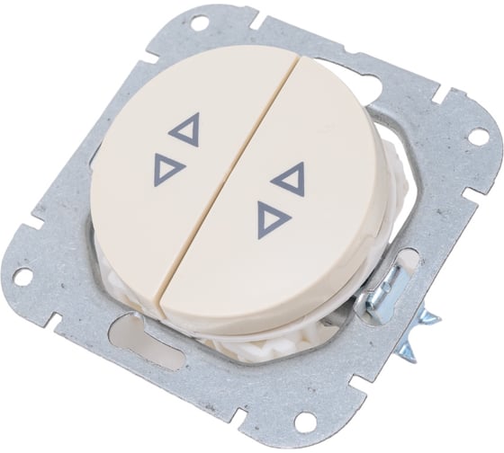 Изображение товара Механизм выключателя Bylectrica 2-клавишный, проходной, скрытая установка, серия ПРОВАНС, С(6+6) 10-3363 бежевый