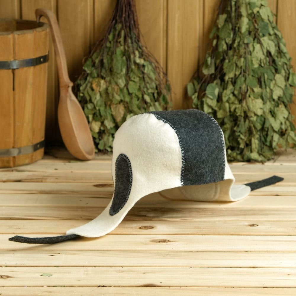 Модельная шапка для бани Добропаровъ рукавица для бани добропаровъ