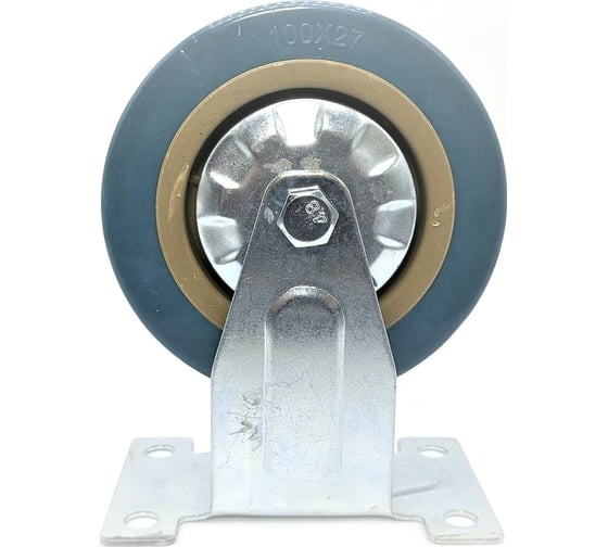 Изображение товара Колесо на площадке неповоротное 100 мм, ПВХ Левша У8-8971