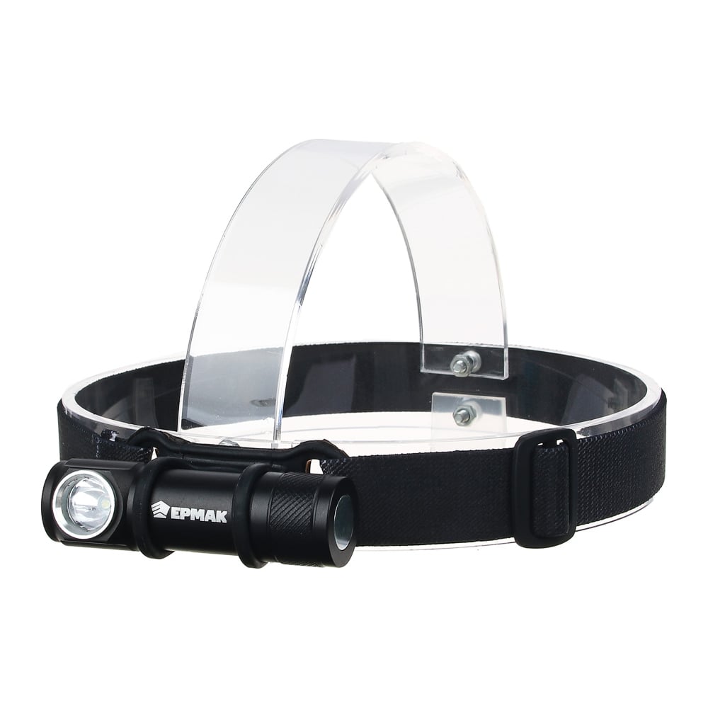 Изображение товара Фонарь ЕРМАК 1 LED налобный с 4 режимами 1200мАч металл и пластик черный