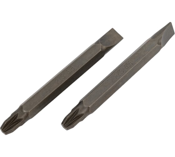 Изображение товара Биты комбинированные (2 шт; РZ3-SL6.5x1.2x60 мм; S2; хвостовик C1/4") CNIC 56909