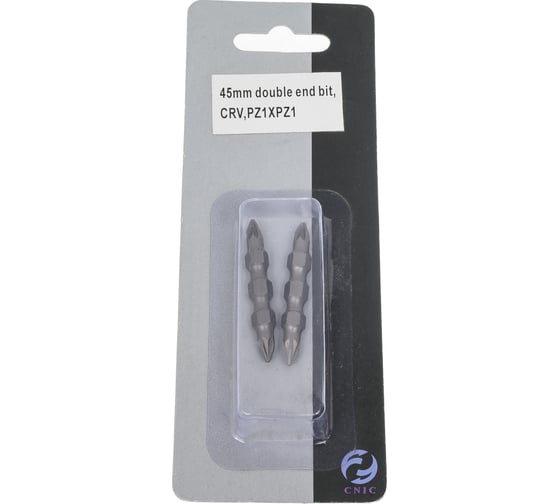 Изображение товара Бита крестовая двухсторонняя (2 шт; РZ1хРZ1x45 мм; CrV; хвостовик Е1/4") CNIC 56890