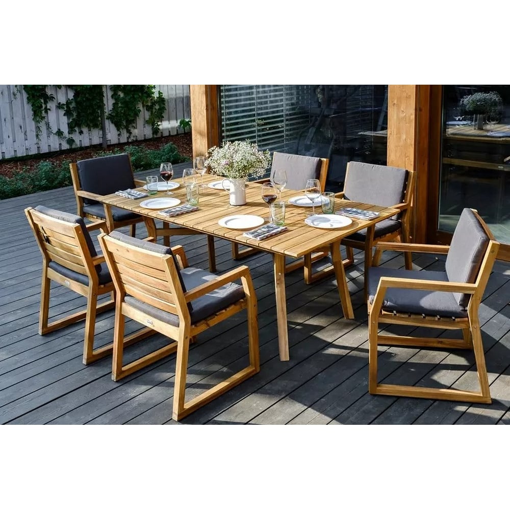 Изображение товара Обеденная группа из акации Joygarden МОДЕНА L 31221/31224 Изображение товара Обеденная группа из акации Joygarden МОДЕНА L 31221/31224