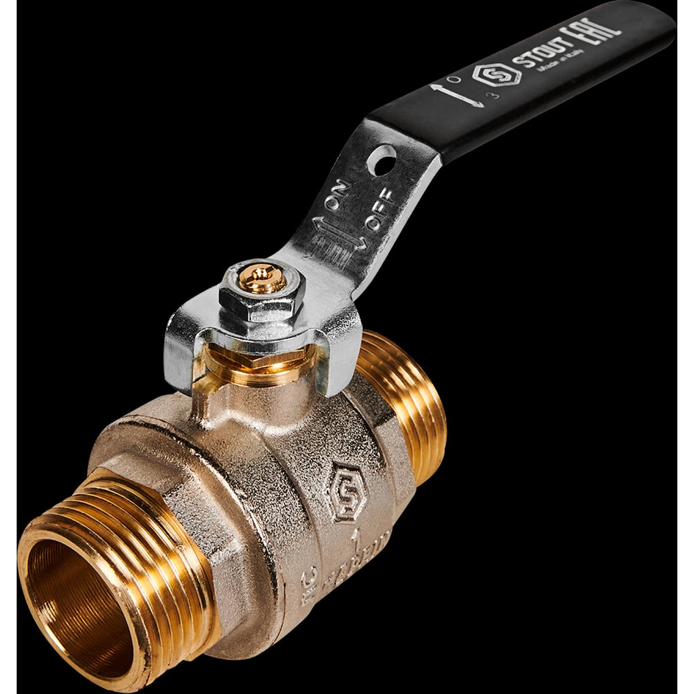 Кран шаровой полнопроходной STOUT НР/НР, ручка рычаг, 1 SVB-0005-200025 RG00938T5RNHIC